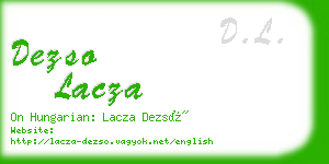 dezso lacza business card